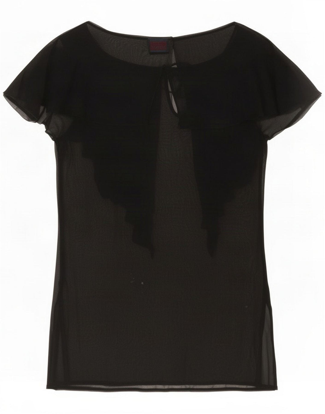 C'EST COMMECA Blusa extragrande para mujer UK 10 Small Viscosa negra