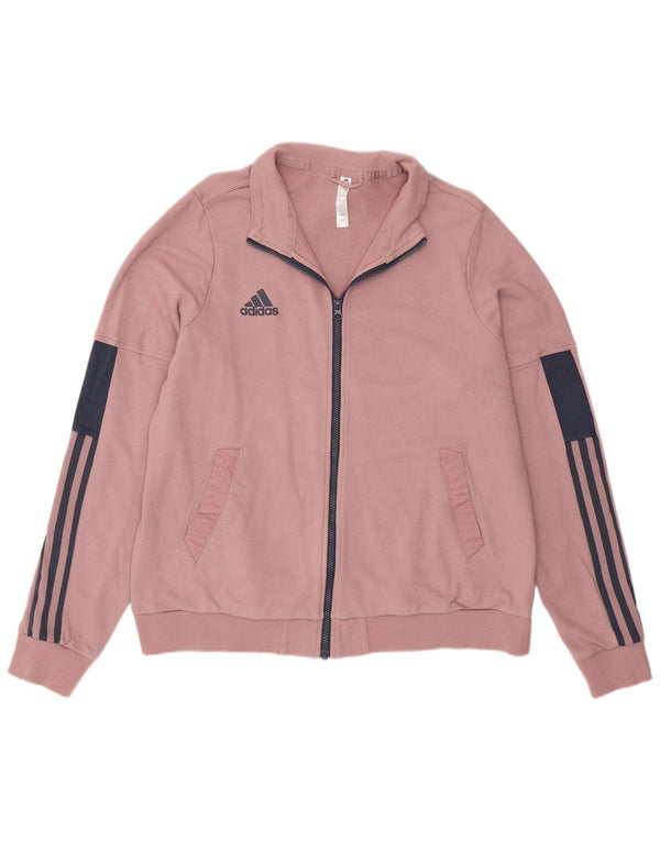 Adidas - Chaqueta de chándal para mujer, talla 24/26, 2XL, algodón color block rosa