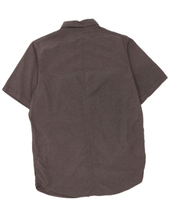 Camisa Columbia Hombre Manga Corta Nylon Gris Medio