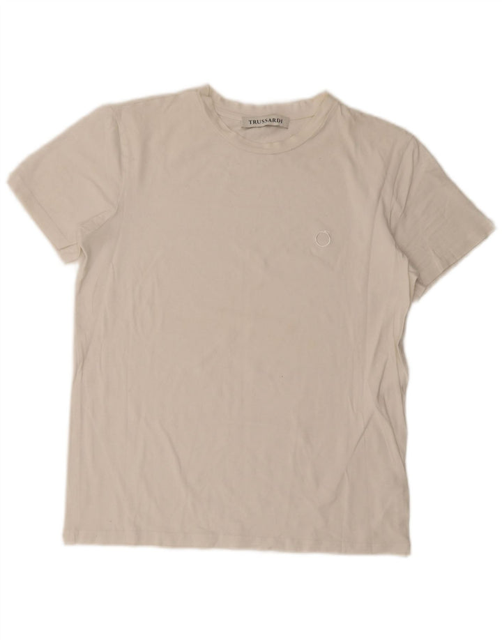 Trussardi Camiseta para Mujer Top UK 44 Large Blanco