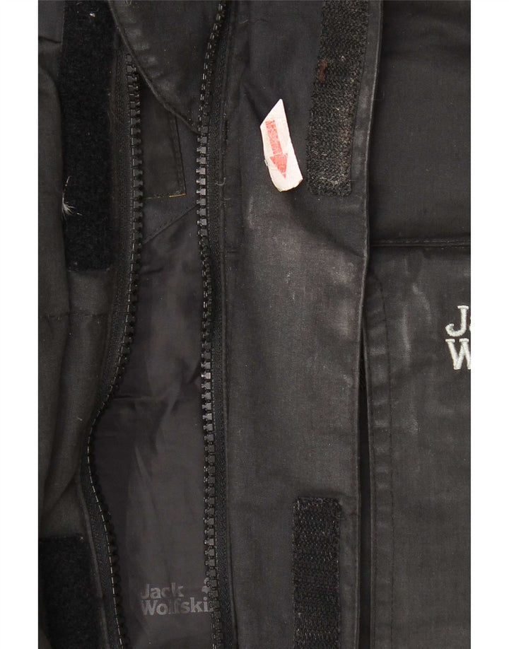 Jack Wolfskin Chaqueta acolchada con capucha para hombre UK 36/38 Mediana Negro Poliéster