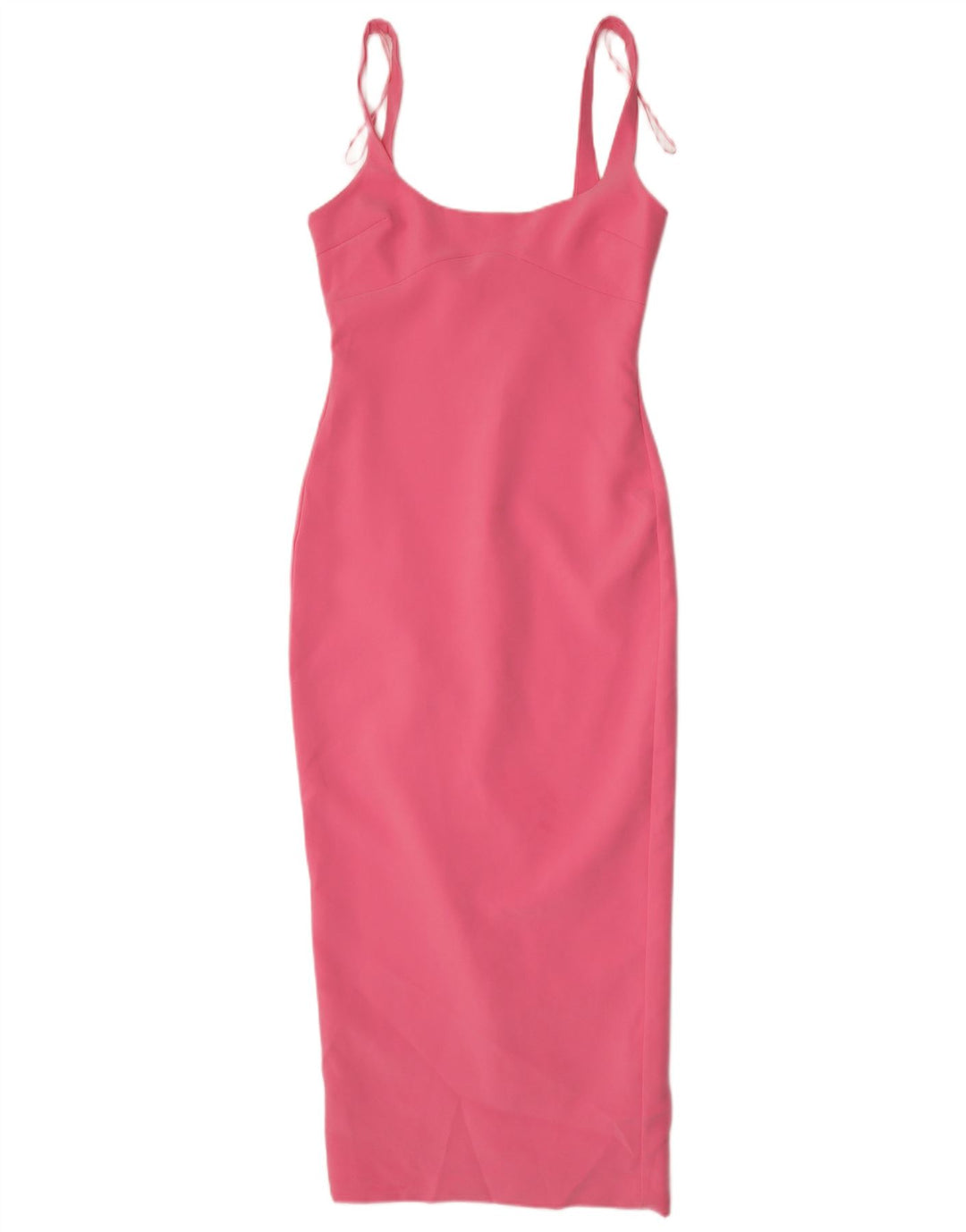 Zara Vestido Ajustado Sin Mangas para Mujer UK 42 Poliéster Rosa Medio