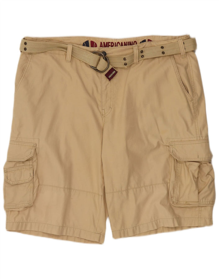 AMERICANINO Pantalones cortos cargo para hombre IT 58 4XL W42 Beige