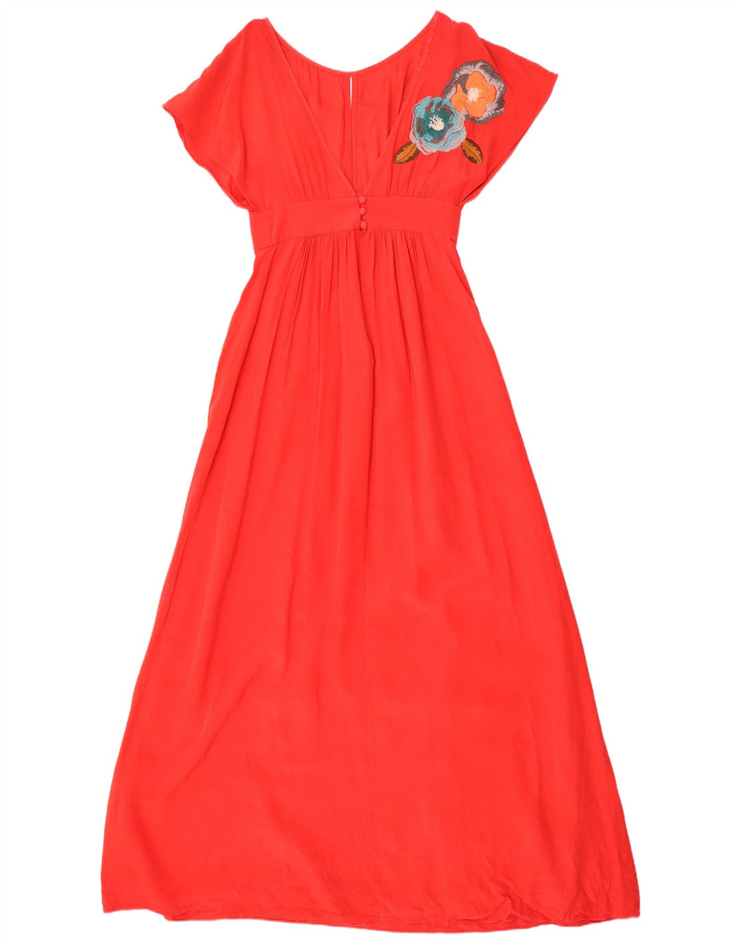 Tibi Maxi vestido gráfico para mujer US 4 pequeño rojo floral
