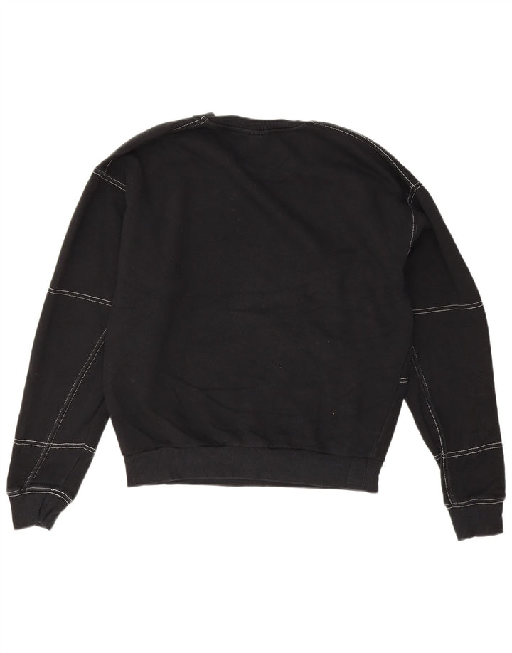 Topshop - Sudadera extragrande para mujer, talla 8, talla pequeña, algodón negro