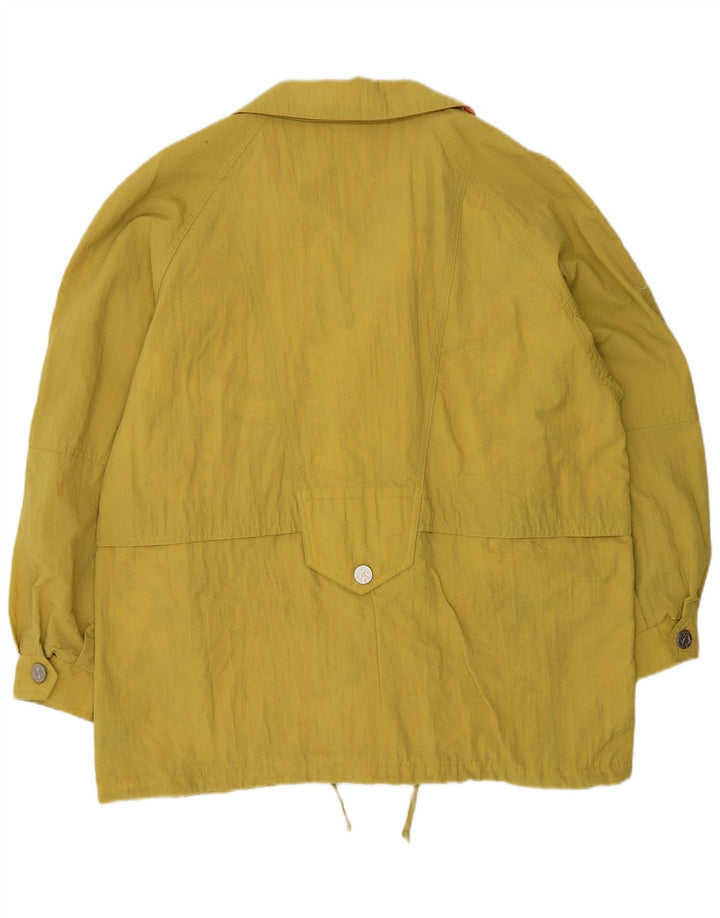 Vintage mujer chaqueta cortavientos de gran tamaño EU 42 poliamida amarilla grande