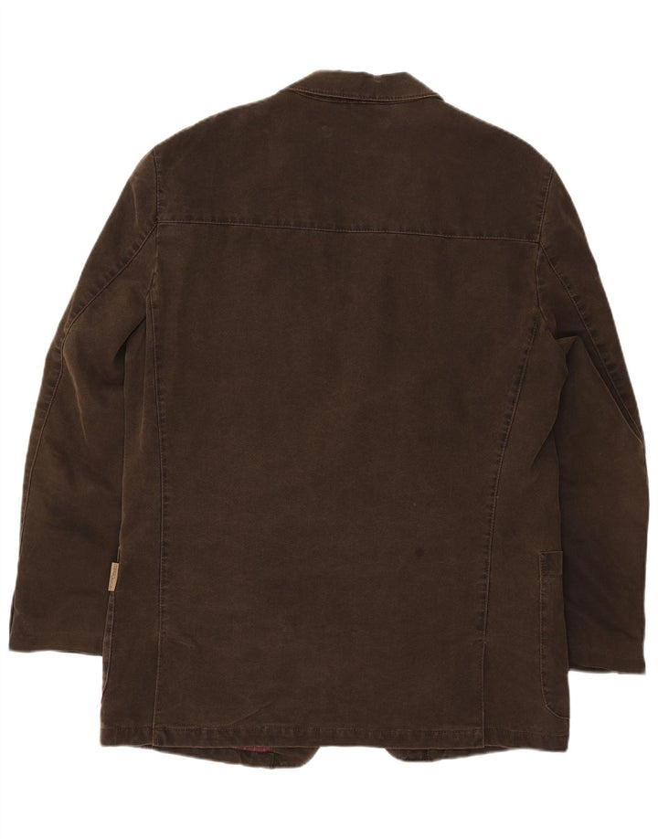 Camel Active Chaqueta tipo blazer con 2 botones para hombre IT 50 Grande Algodón marrón