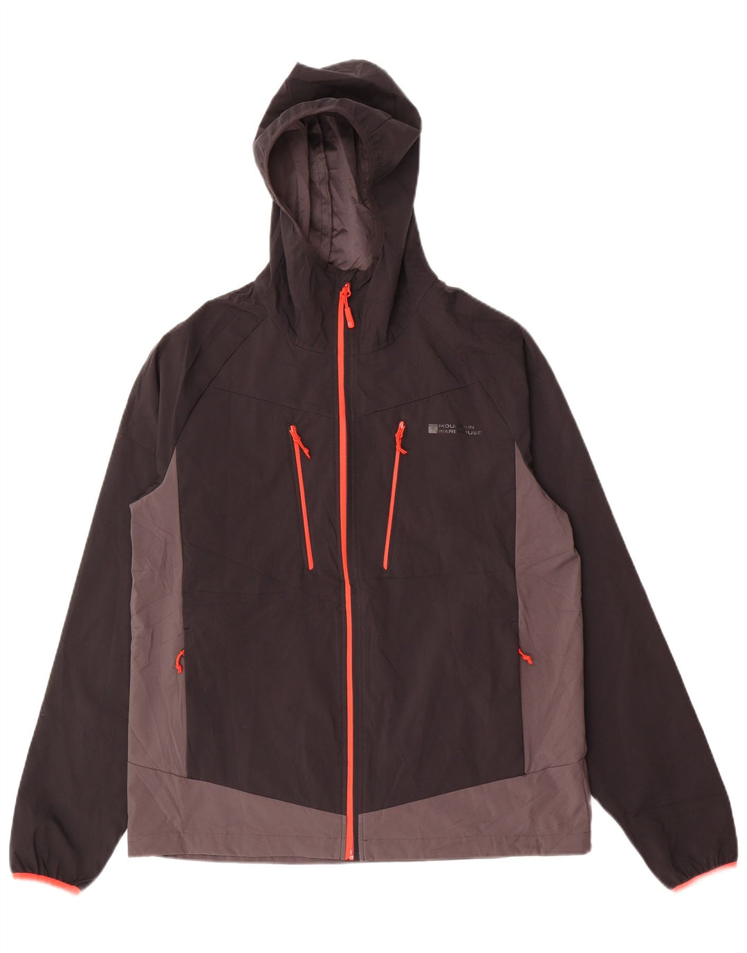 Chaqueta impermeable con capucha para hombre Mountain Warehouse UK 38 Medium Black Colourblock