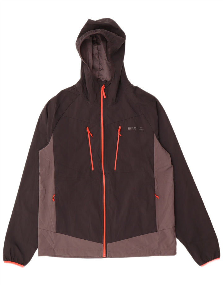 Chaqueta impermeable con capucha para hombre Mountain Warehouse UK 38 Medium Black Colourblock