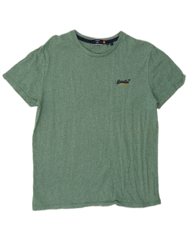 Superdry Camiseta para hombre Top Large Verde