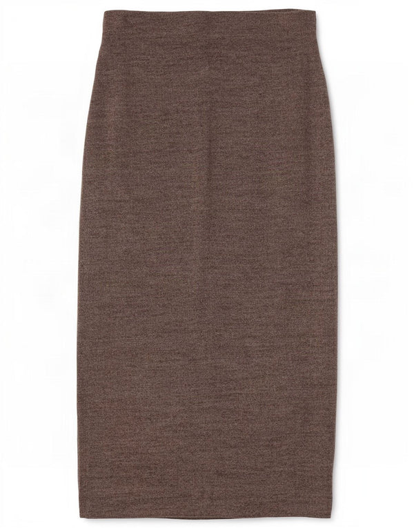 Zara Womens High Waist Midi Skirt Small W26 Brown Cotton