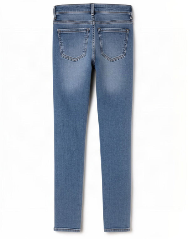 Zara Vaqueros pitillo desgastados para mujer EU 38 Small W28 L28 Algodón azul