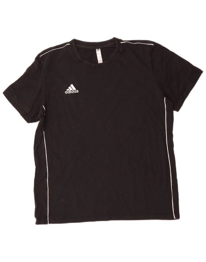 Adidas - Camiseta para hombre, talla grande, algodón negro