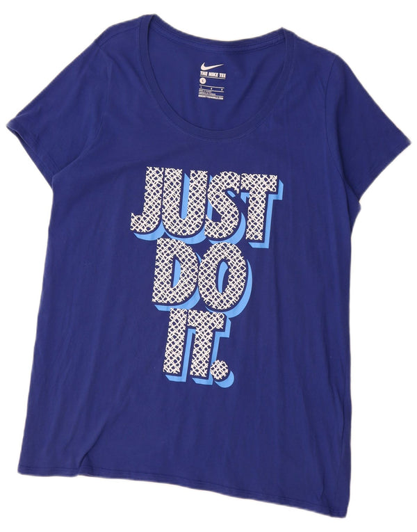 Nike - Camiseta gráfica para hombre, talla grande, algodón azul