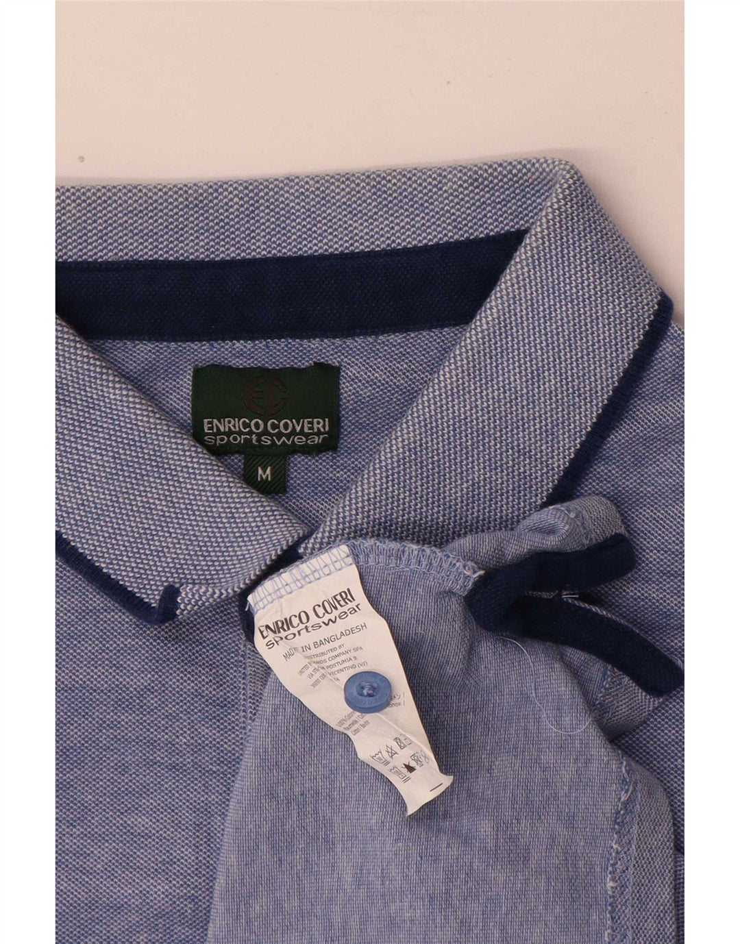 Enrico Coveri Polo Hombre Algodón Azul Medio