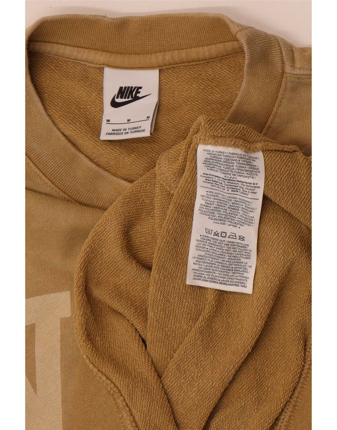 Nike Hombre Sudadera Gráfica Jersey De Algodón Marrón Medio