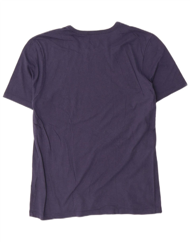 Hugo Boss Hombre Camiseta Top Medium Azul Marino Algodón