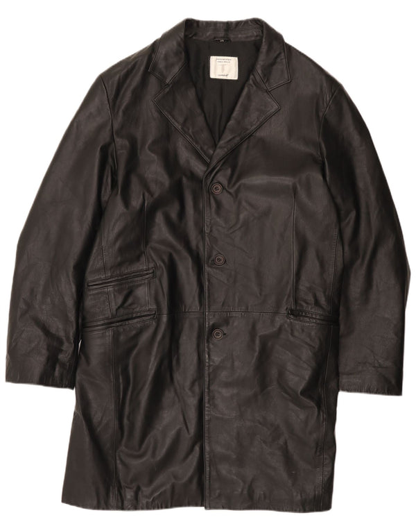 Conbipel Hombre Free Heron Abrigo De Cuero IT 54 XL Cuero Negro