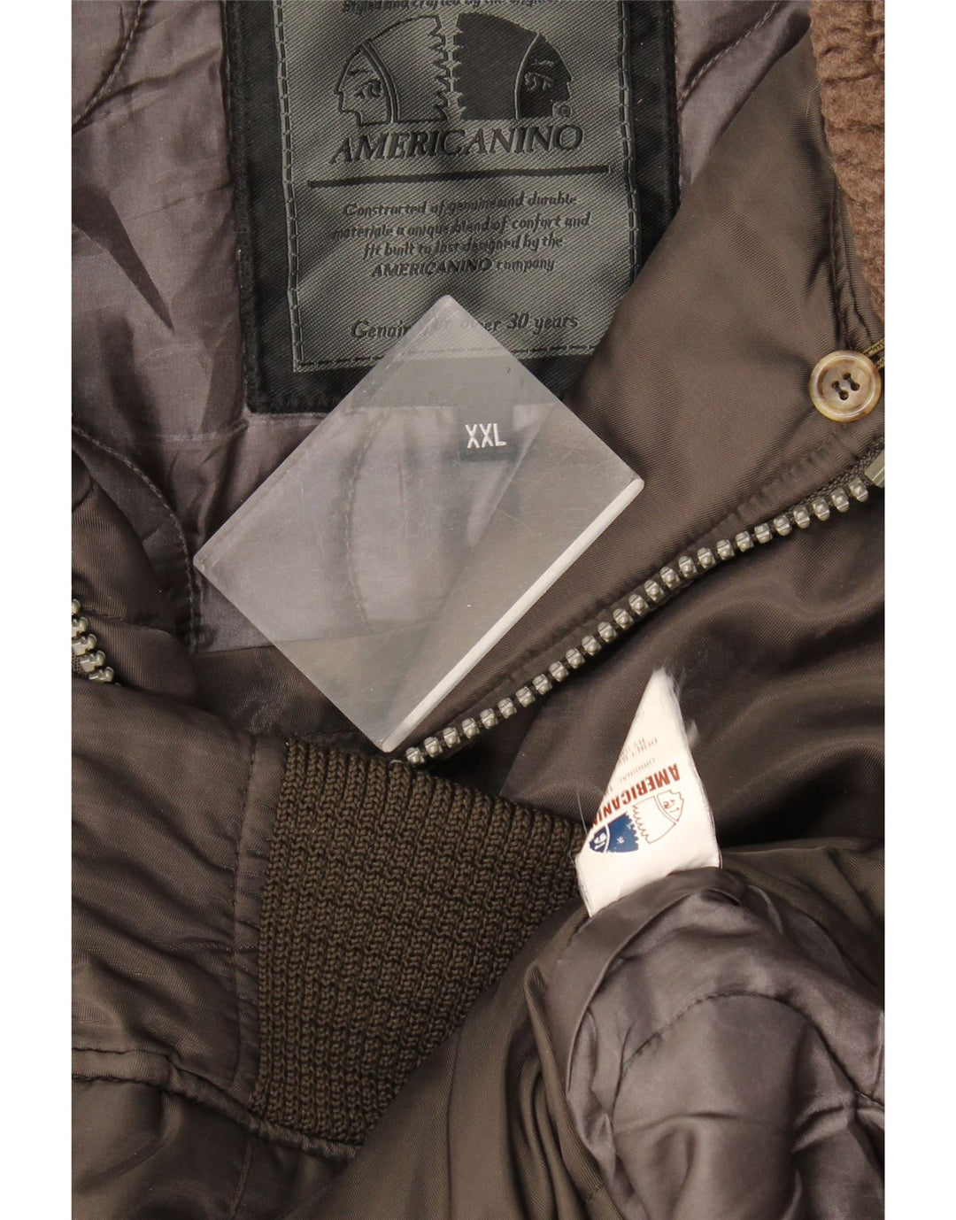 Americanino Chaqueta Bomber para Hombre UK 44 2XL Marrón Nylon