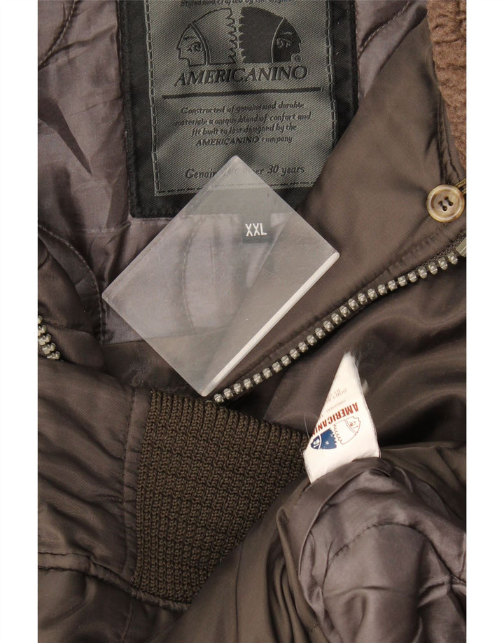 Americanino Chaqueta Bomber para Hombre UK 44 2XL Marrón Nylon