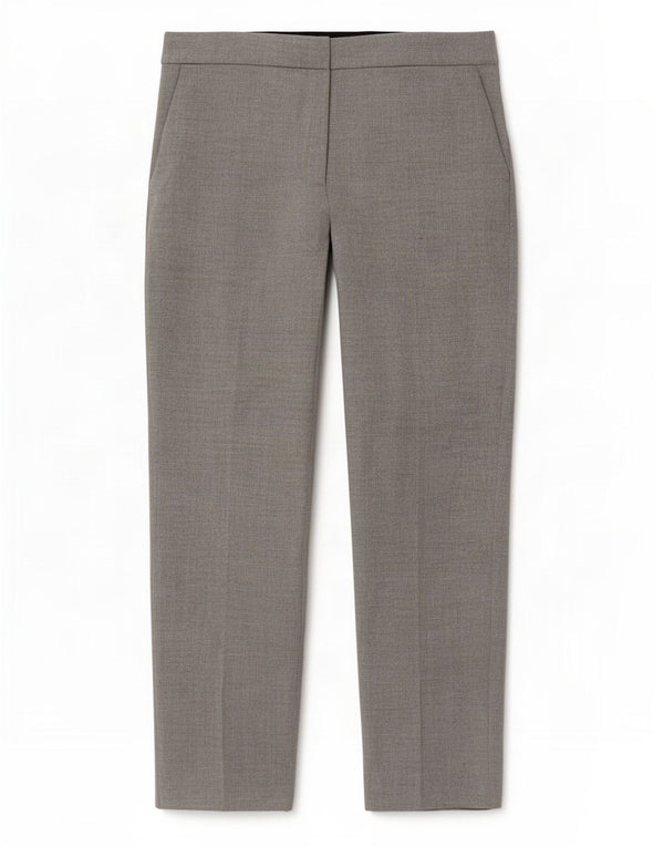 Zara Mujer Pantalón Chino Recto XL W32 L28 Viscosa Color Block Gris
