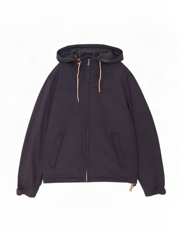 Chaqueta cortavientos con capucha para hombre Fat Face UK 36 Small Azul marino Algodón