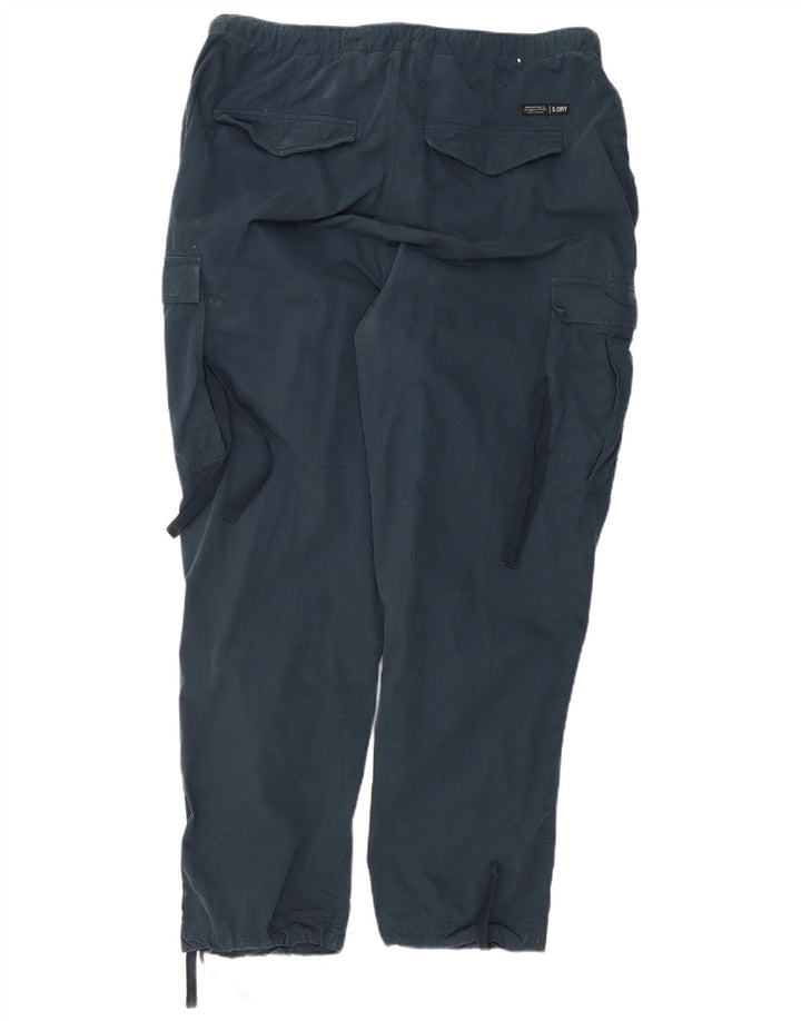 SUPERDRY Pantalón cargo cónico para hombre W34 L32 Algodón azul marino