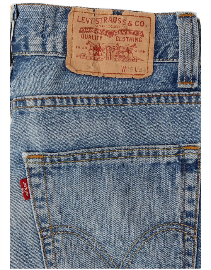 LEVI'S Pantalones cortos vaqueros de corte estándar 506 para mujer W28 Azul medio