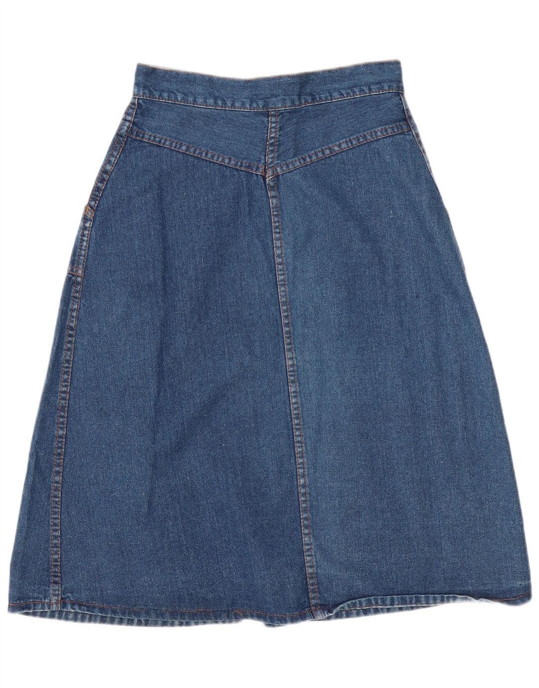 Vintage Mujer Maxi Denim A-Line Falda W28 Azul Medio