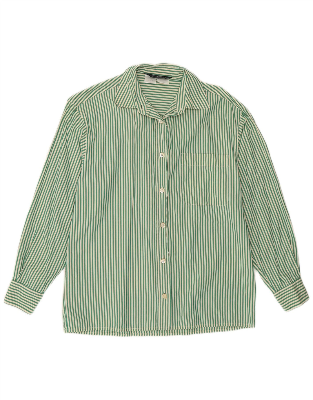 MAX MARA Camisa de fin de semana para mujer UK 46 Large Green Pinstripe