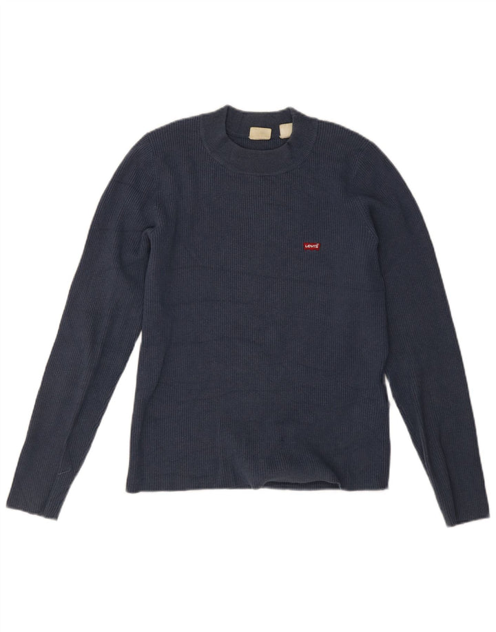Levi's Top de manga larga para mujer UK 44 Large Acrílico azul marino