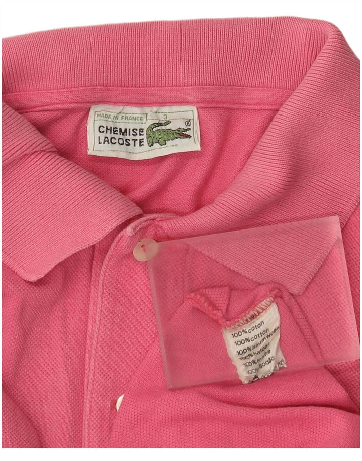 Polo Lacoste para hombre talla 3 pequeño algodón rosa