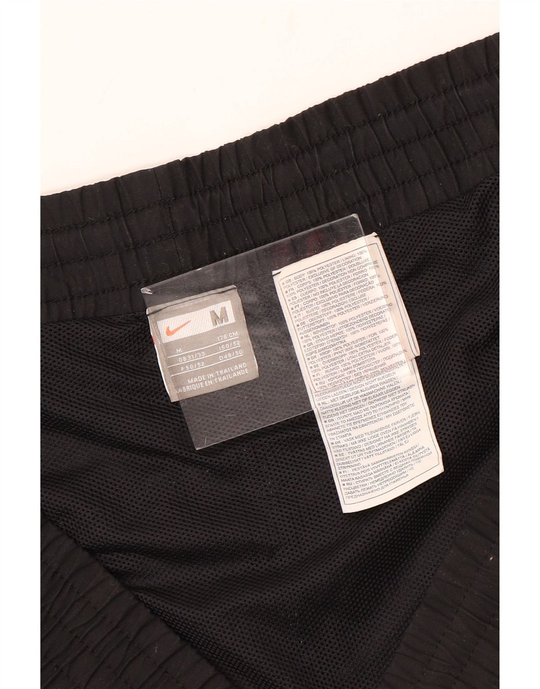 NIKE Shorts deportivos gráficos para hombre Poliéster negro mediano
