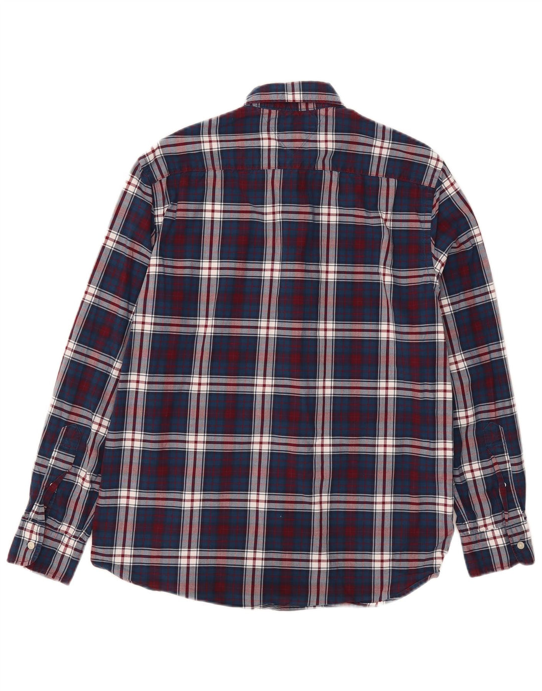 Camisa Tommy Hilfiger Flex Regular Fit para hombre de algodón a cuadros azul marino grande