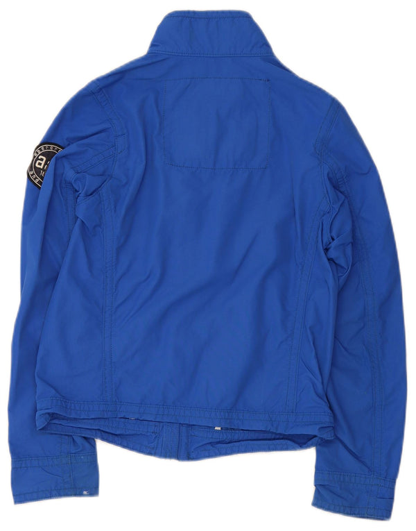 Abercrombie & Fitch Chaqueta bomber para niños 7-8 años Grande Nylon azul