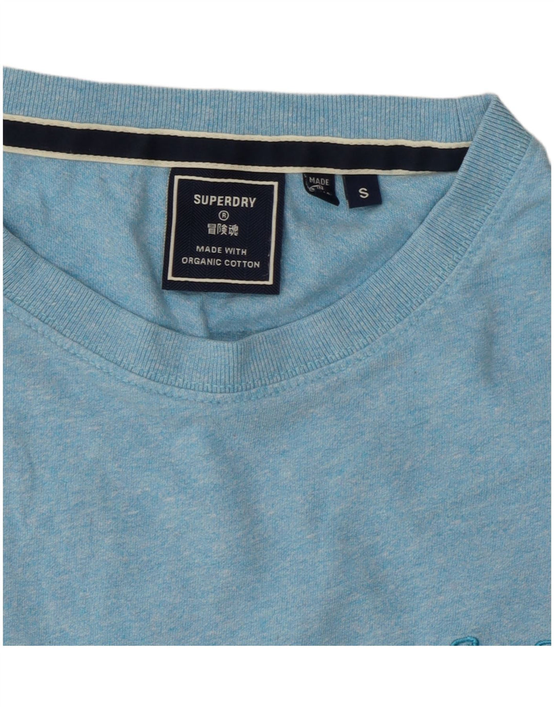 Superdry Hombre Camiseta Top Small Azul Algodón