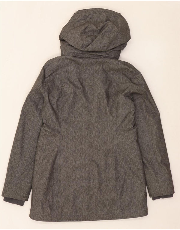 HOLLISTER Parka con capucha para mujer UK 40 Poliéster moteado gris medio