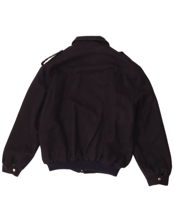 Vintage hombres militar bombardero chaqueta Reino Unido 40 grande azul marino