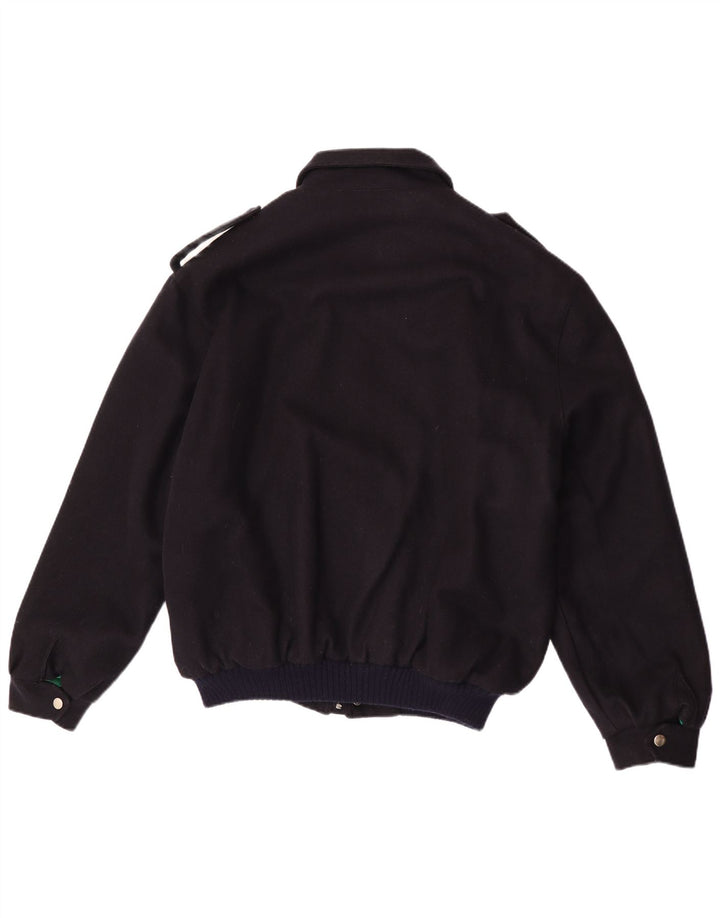 Vintage hombres militar bombardero chaqueta Reino Unido 40 grande azul marino