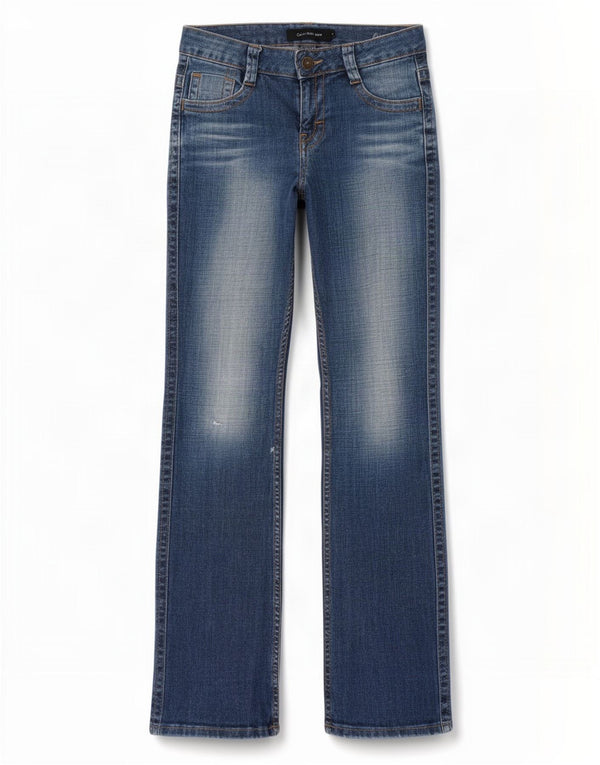 Calvin Klein Jeans Bootcut para Mujer US 4 Small W29 L31 Algodón Azul