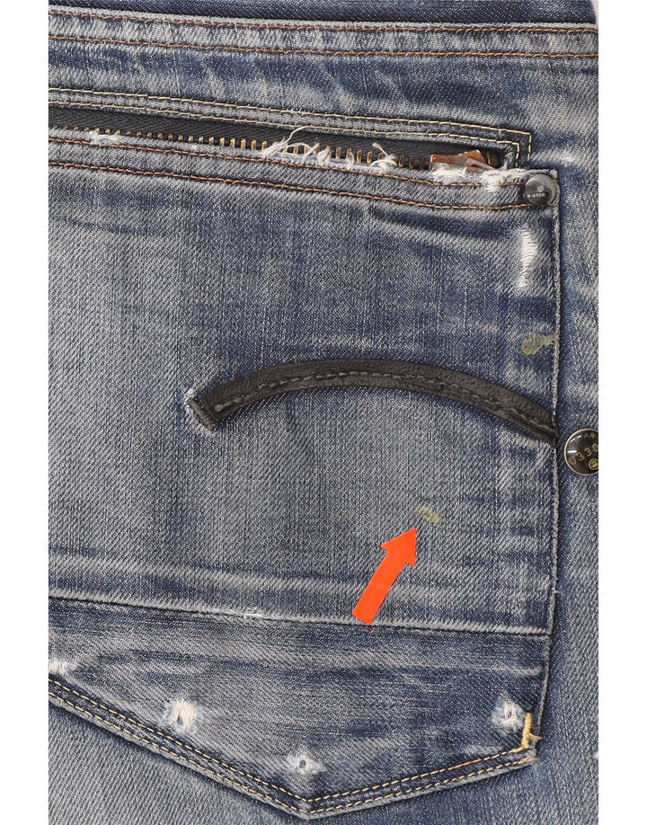 Vaqueros rectos desgastados para hombre G-Star W33 L32 Algodón azul