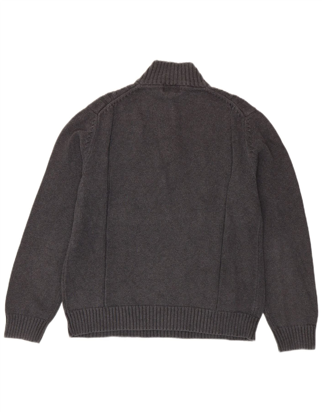 CALVIN KLEIN Jersey con cuello y cremallera para hombre de algodón gris medio