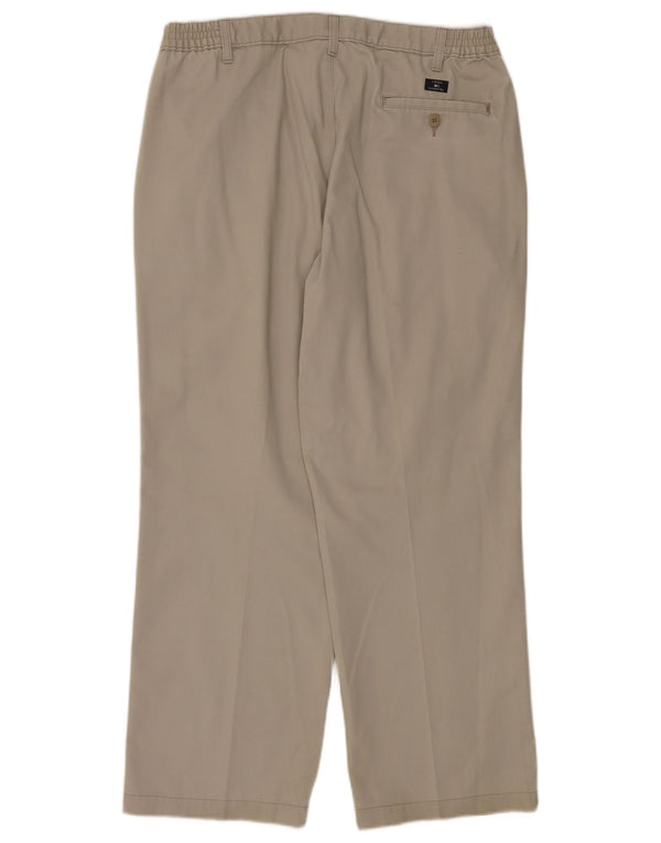 Marks & Spencer Pantalón chino con pinzas Harbor azul para hombre W38 L29 Beige