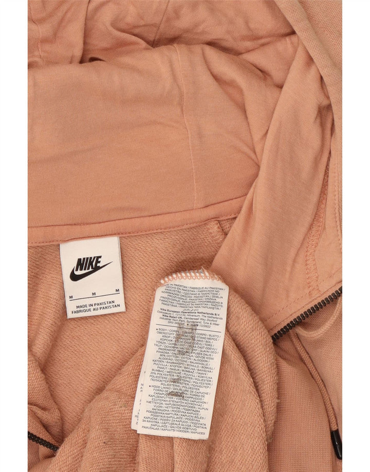 Nike - Sudadera con capucha y cremallera para mujer, talla 40, algodón naranja mediano