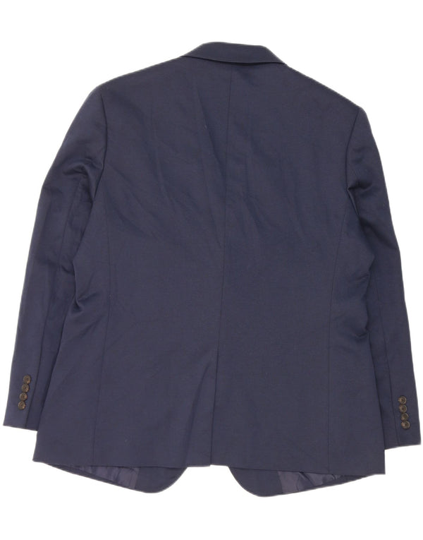 Marks & Spencer Chaqueta tipo blazer de 2 botones para hombre UK 44 XL Poliéster azul marino