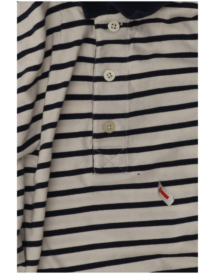 Lyle & Scott Polo para hombre de algodón a rayas blancas grandes
