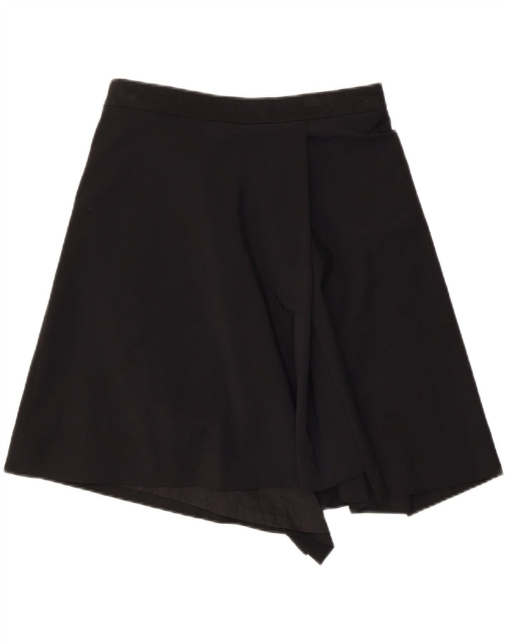 ANGELA MELE Falda cruzada para mujer IT 44 Mediana W30 Lana negra