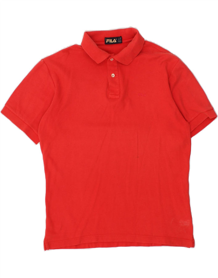 FILA Mens Polo Shirt Small Red Cotton Vintage Fila and Second-Hand Fila from Messina Hembry 