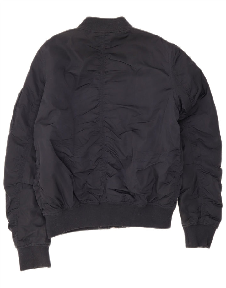 Topshop Chaqueta Bomber para Mujer UK 12 Mediana Azul Marino Poliéster
