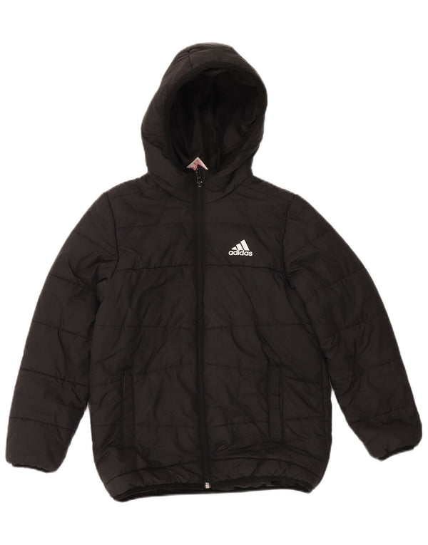 Adidas Chaqueta acolchada con capucha para niño 9-10 años Negro Poliéster